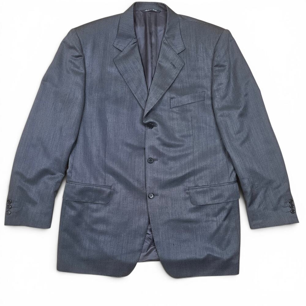 CANALI Wool/Silk Blazer Men's 42L ITALY Elevated Gray Sport Coat Luxury Designer